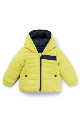 Veste à capuche réversible déperlante pour enfant avec détails logo