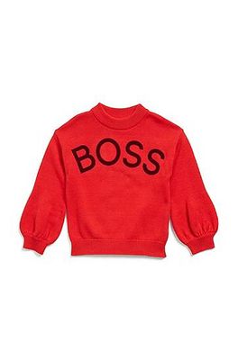 Pull en coton mélangé pour enfant, à logo floqué