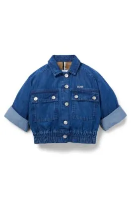 Veste en jean pour enfant avec logo