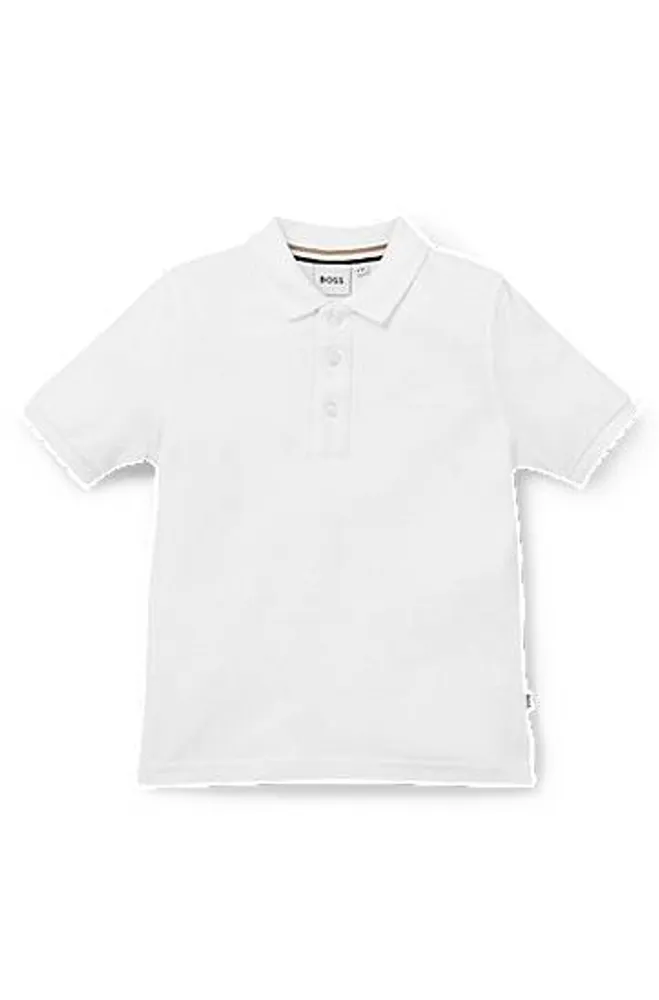 Polo pour enfant en coton stretch avec rayures emblématiques