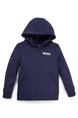 Sweat à capuche en coton mélangé pour enfant, avec logo imprimé