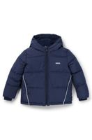 Veste à capuche pour enfants avec détails du logo et garnissage
