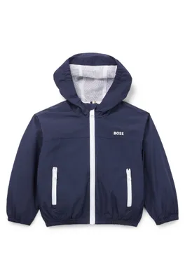 Veste imperméable à capuche pour enfant, avec logo imprimé