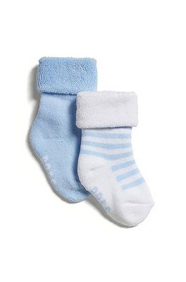 Lot de deux paires de chaussettes en coton mélangé pour bébé