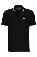 Polo shirt cotton-blend piqué with S.Café®