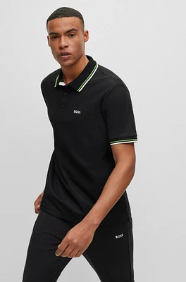 Polo shirt cotton-blend piqué with S.Café®