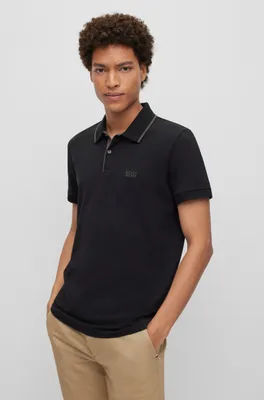 Cotton-piqué polo shirt with embroidered logo