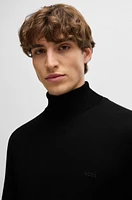 Regular-fit rollneck sweater extra-fine merino wool