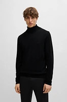 Regular-fit rollneck sweater extra-fine merino wool