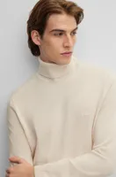 Regular-fit rollneck sweater extra-fine merino wool