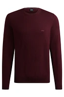 BOSS - Regular-fit sweater extra-fine merino Dark Red