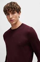 BOSS - Regular-fit sweater extra-fine merino Dark Red