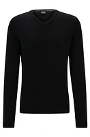 Regular-fit V-neck sweater extra-fine merino wool