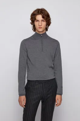 Slim-fit sweater extra-fine merino wool