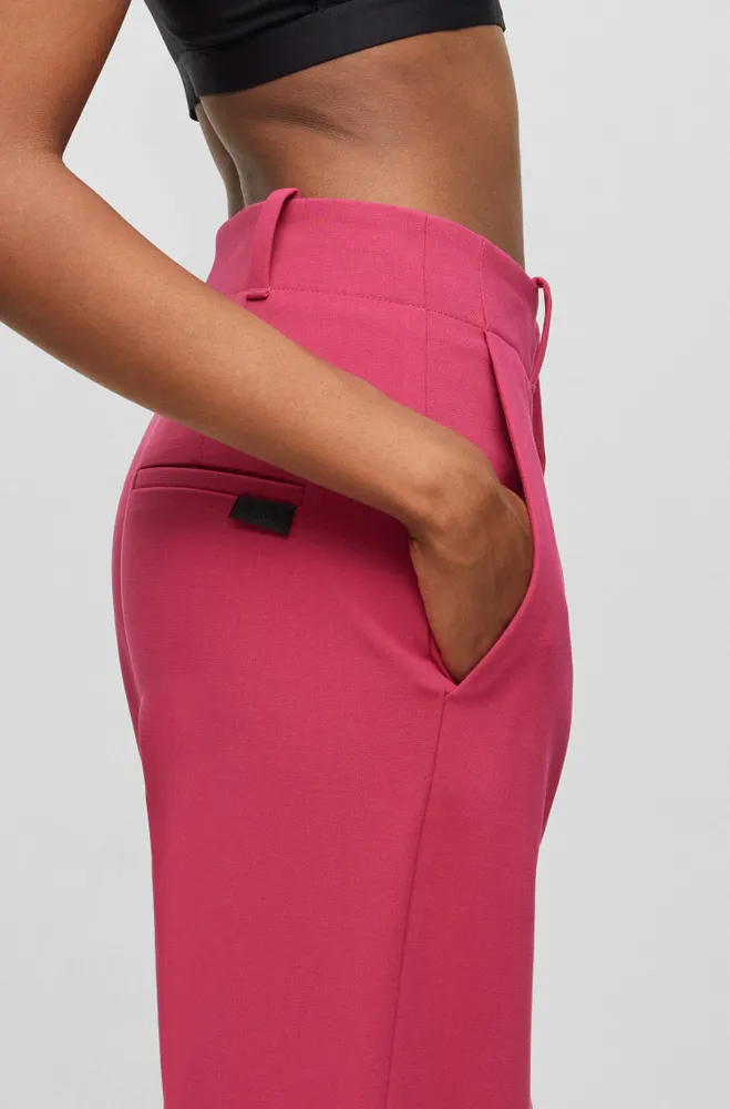 Regular-fit trousers with a wide leg