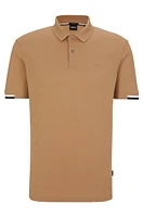 Regular-fit polo shirt with rubberized logo