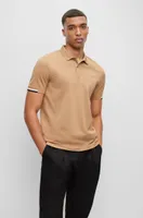 Regular-fit polo shirt with rubberized logo