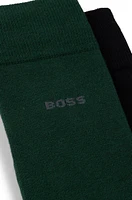 Two-pack of cotton-blend regular-length socks