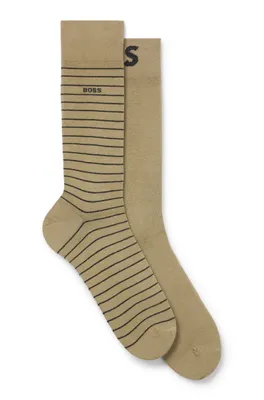 Two-pack of regular-length socks in stretch cotton