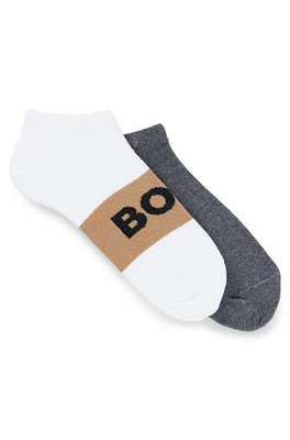 BOSS - Two-pack of ankle-length socks with logo details White