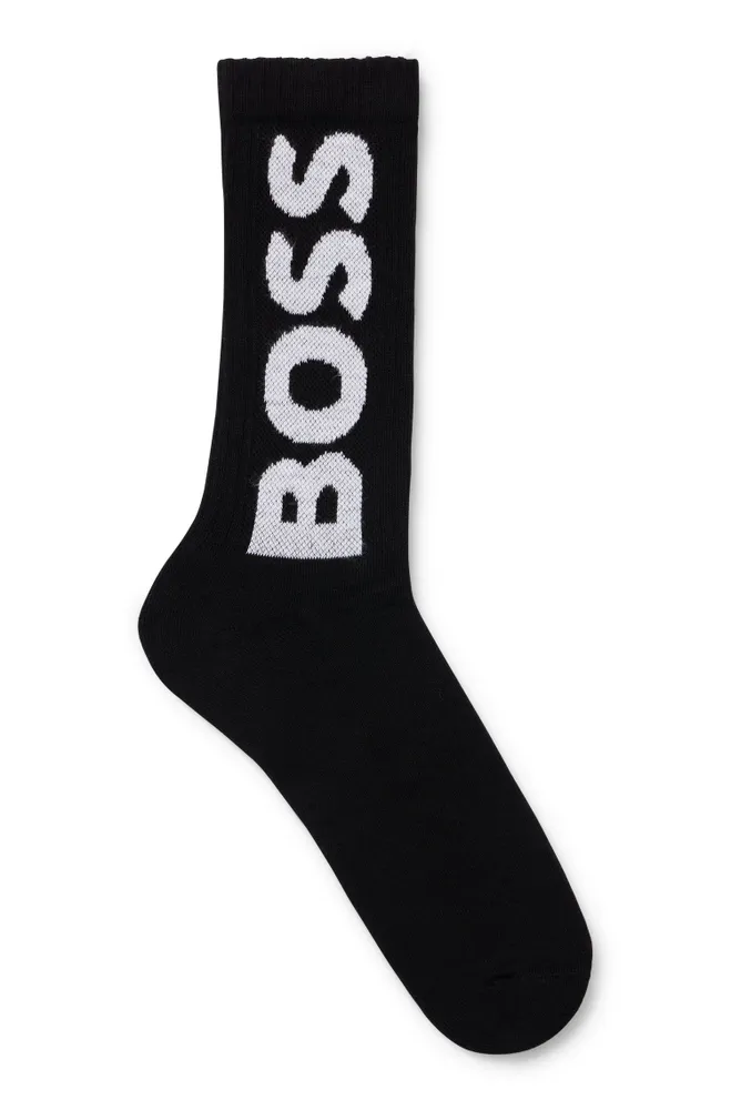 Quarter-length socks with contrast logo