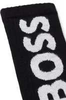 Quarter-length socks with contrast logo