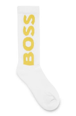 Quarter-length socks with contrast logo