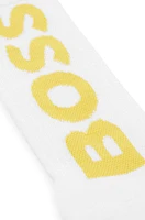 Quarter-length socks with contrast logo