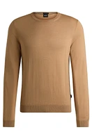 Slim-fit sweater virgin wool with crew neckline