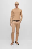 Slim-fit sweater virgin wool with crew neckline