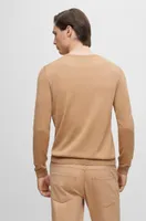 Slim-fit sweater virgin wool with crew neckline