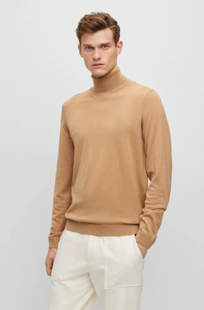 Slim-fit rollneck sweater wool