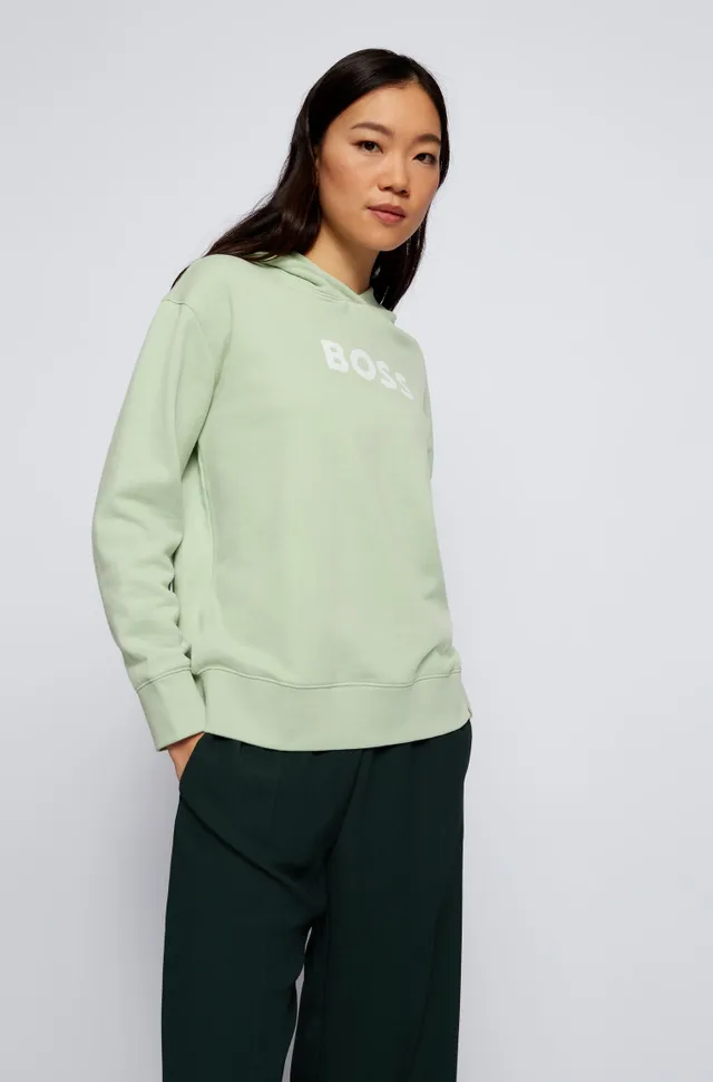 BOSS - Monogram sweatshirt in French terry with batwing sleeves