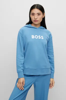 BOSS - Monogram sweatshirt in French terry with batwing sleeves