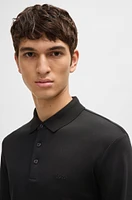 Interlock-cotton polo shirt with embroidered logo