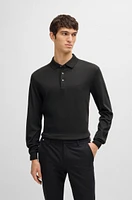 Interlock-cotton polo shirt with embroidered logo