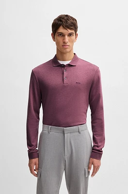 Interlock-cotton polo shirt with embroidered logo