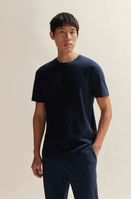 Camiseta de manga corta slim fit en algodón mercerizado