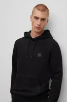 Cotton-terry hoodie with logo patch