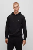 Cotton-terry hoodie with logo patch