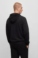 Cotton-terry hoodie with logo patch