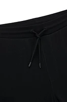 Cotton-terry tracksuit bottoms with logo patch