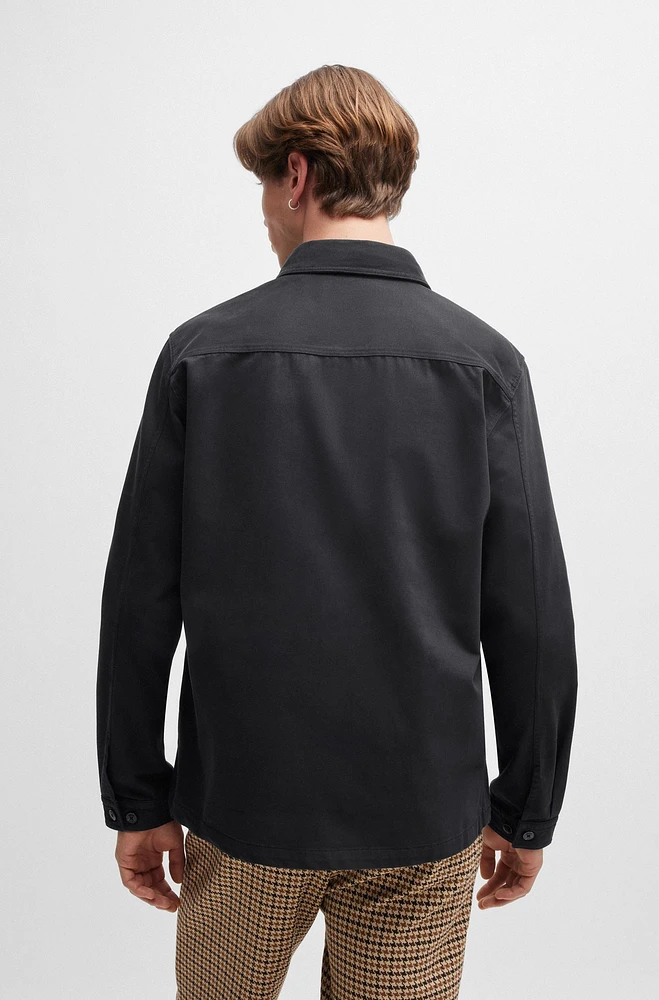 Oversize-fit overshirt cotton gabardine