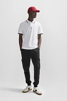 Cotton-piqué polo shirt with contrast logo and tipping