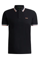 Polo shirt with contrast logo details