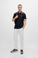 Polo shirt with contrast logo details