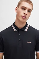 Polo shirt with contrast logo details