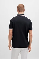 Polo shirt with contrast logo details