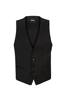 Single-breasted waistcoat virgin-wool serge