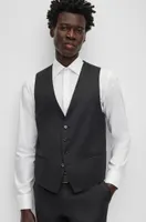 Single-breasted waistcoat virgin-wool serge